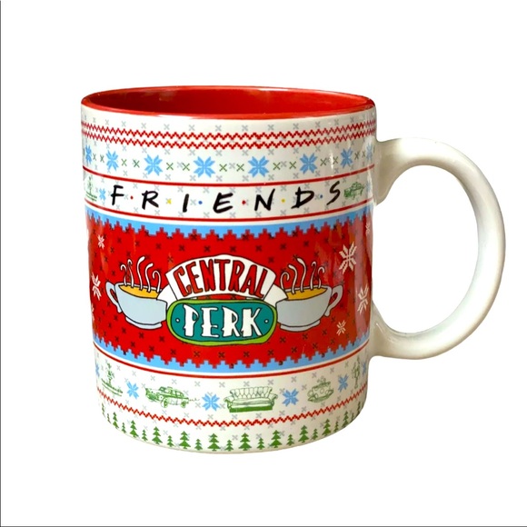 Central Perk Coffee Mug FRIENDS TV Show 20oz Christmas Winter Holiday Sweater - Picture 1 of 9